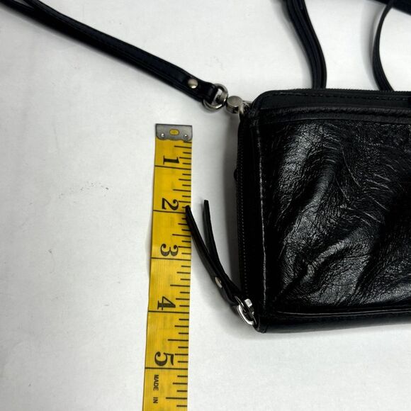 The Sak Iris Leather Floral Crossbody Bag Phone Black Wallet Womens Designer - Picture 10 of 11